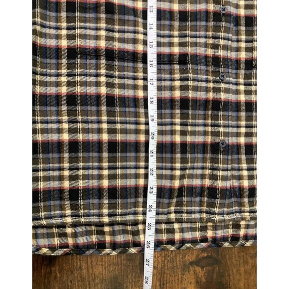 NWT Everlane black plaid boxy flannel button front shirt - Picture 7 of 8